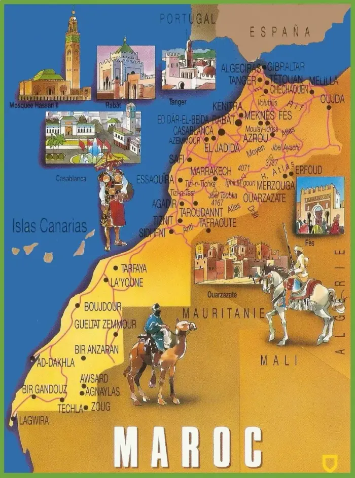 morocco tourism map