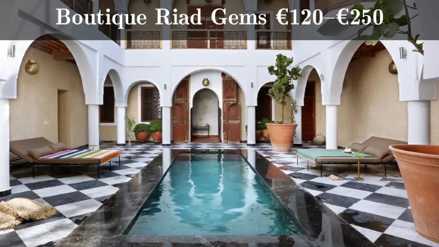 riads in Marrakech with rooftop terrace and pool