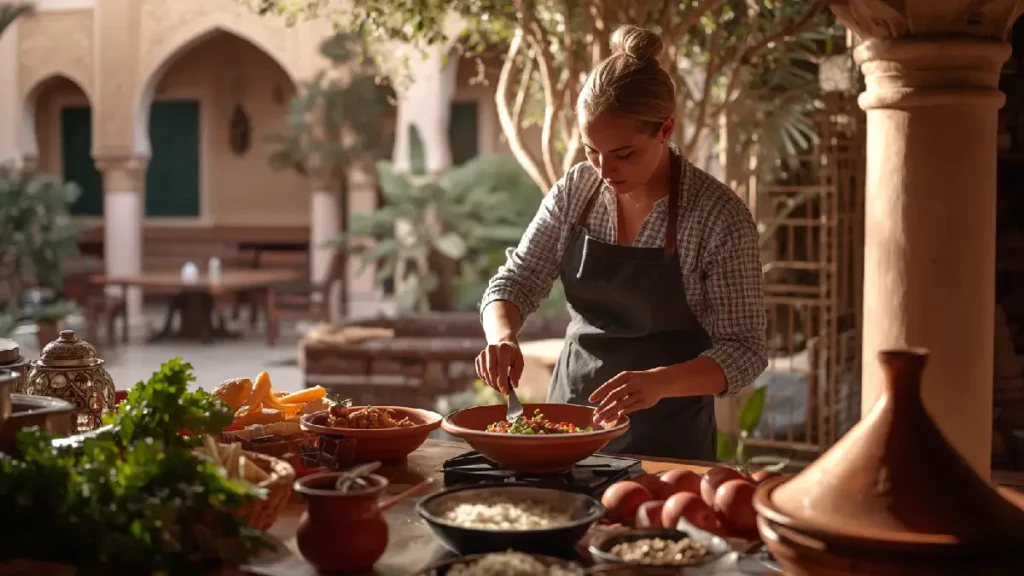 Marrakech cooking class with tagine and Moroccan spices