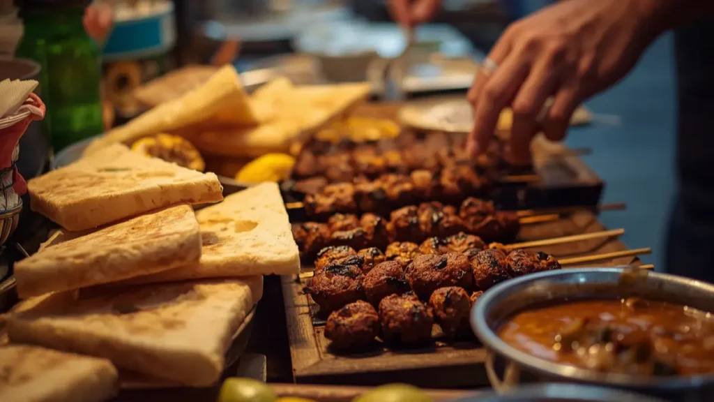 Moroccan street food served during a Marrakech food tour