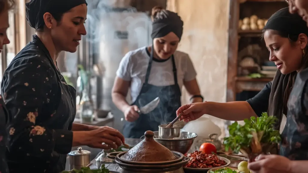 Social impact cooking class in Marrakech with Moroccan women chefs