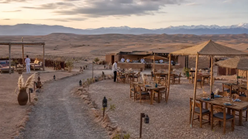 Clean and well-managed Agafay Desert dinner camp