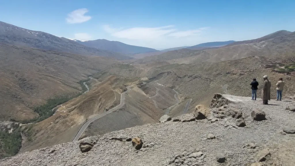 Tizi n'Tichka Pass viewpoint on the Marrakech to Telouet Kasbah route