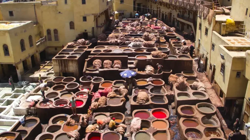 Chouara Tanneries in Fes on the Marrakech to Chefchaouen route