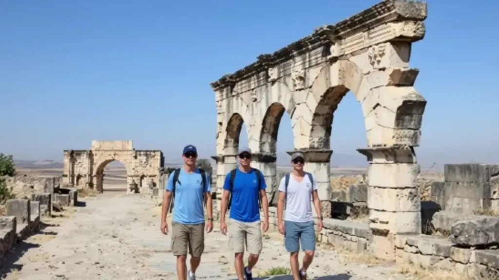 Ancient Roman street running through the ruins of Volubilis
