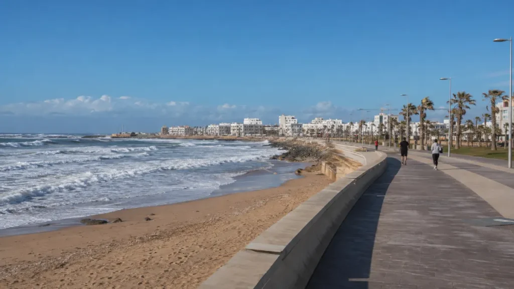 Casablanca Morocco beach and Corniche at Ain Diab