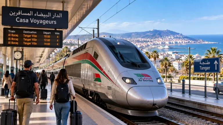 Al Boraq high-speed train from Casablanca to Tangier at Casa Voyageurs