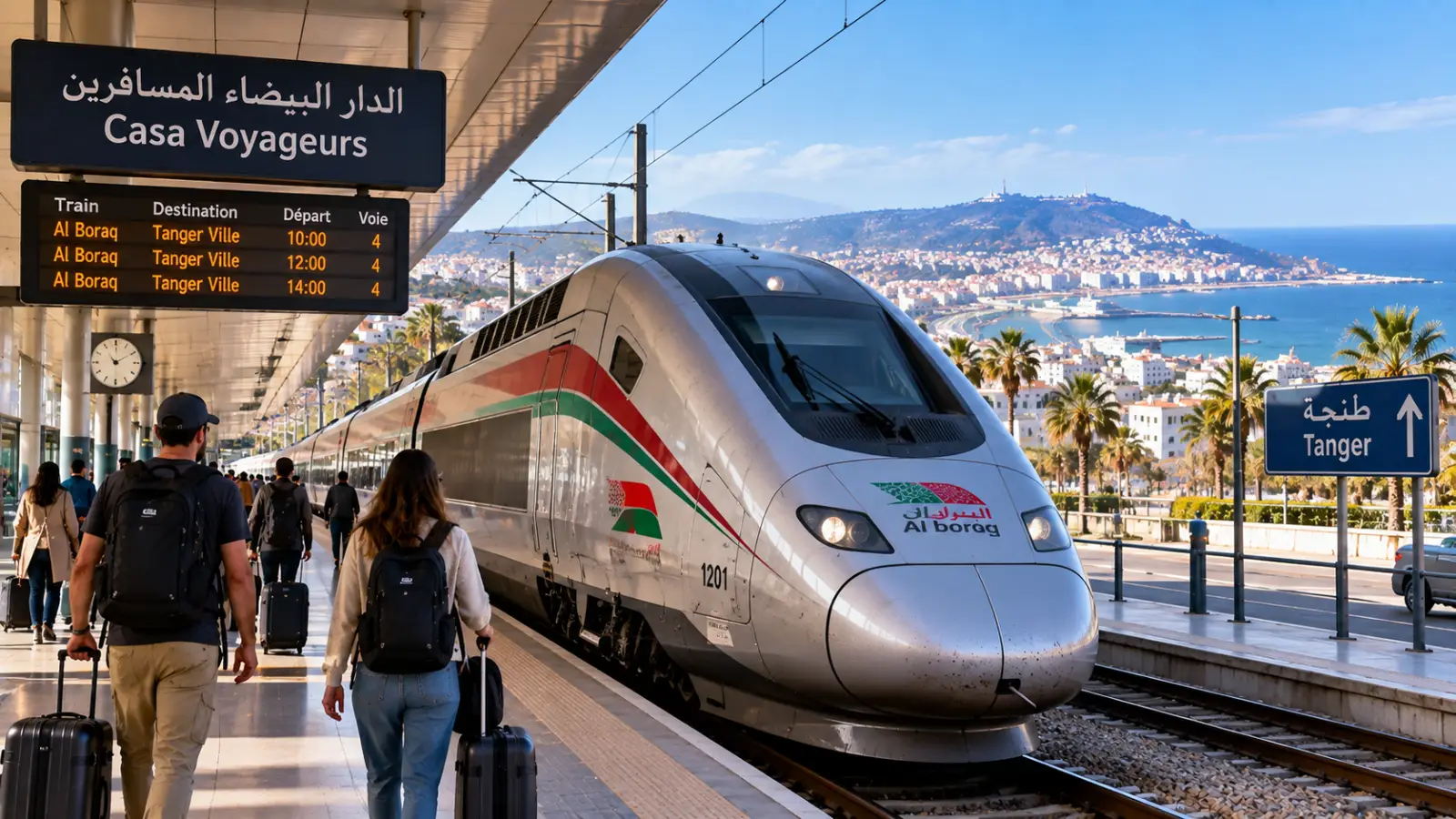 Al Boraq high-speed train from Casablanca to Tangier at Casa Voyageurs