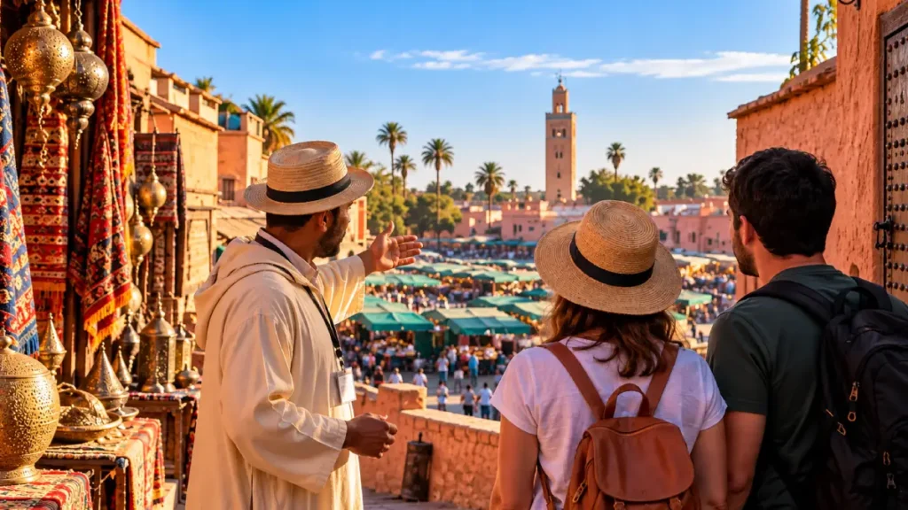 Private Marrakech walking tour with a local guide overlooking the Medina