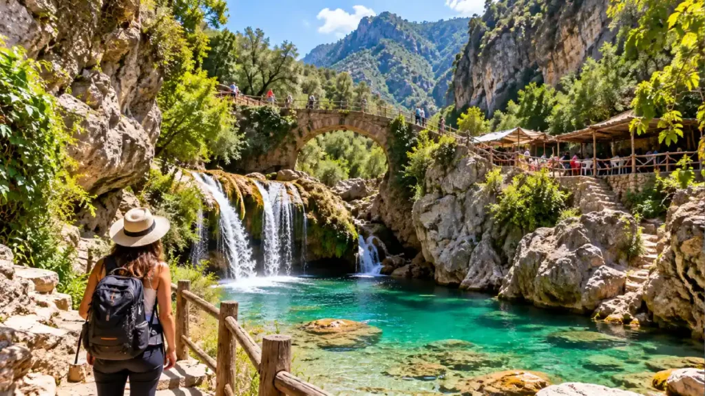 Akchour day trip from Tangier with mountain trail, waterfalls and turquoise pools in the Rif Mountains