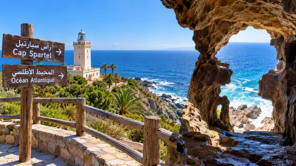 Cap Spartel and Hercules Caves on a half-day trip from Tangier with Atlantic Ocean views