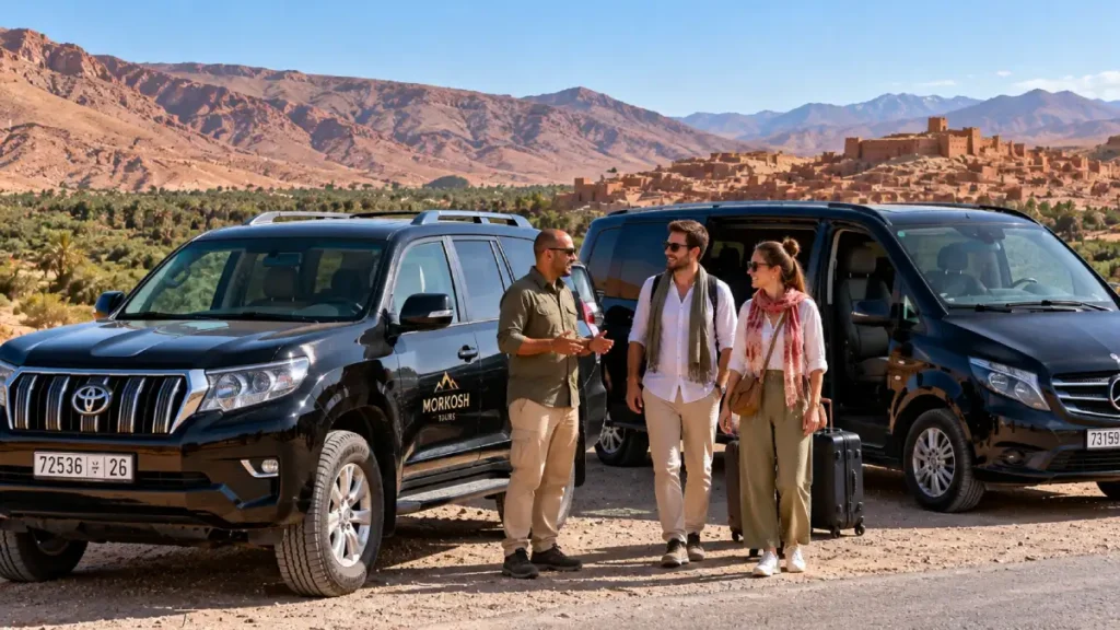 Toyota Prado and Mercedes Vito for private Morocco tours from Tangier